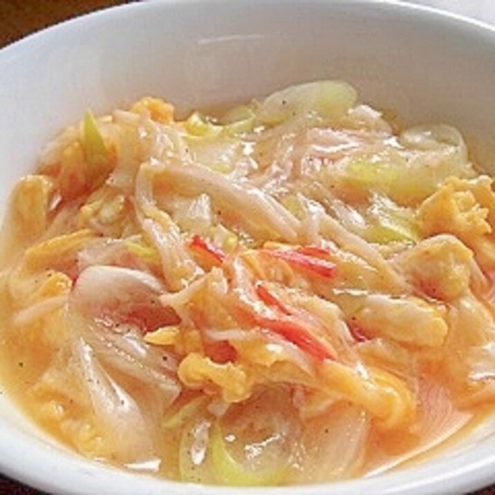 かにかま卵炒めのあんかけ